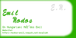 emil modos business card